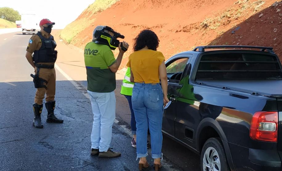 Blitz educativa de trânsito EPET Cascavel
