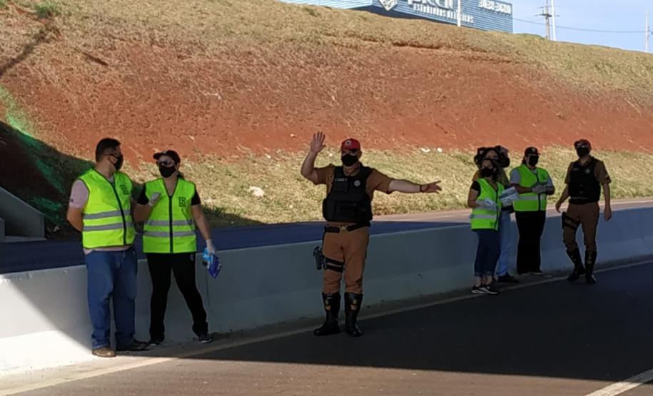 Blitz educativa de trânsito EPET Cascavel