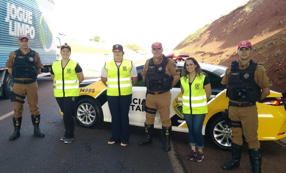 Blitz educativa de trânsito EPET Cascavel