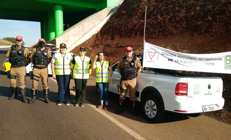 Blitz educativa de trânsito EPET Cascavel