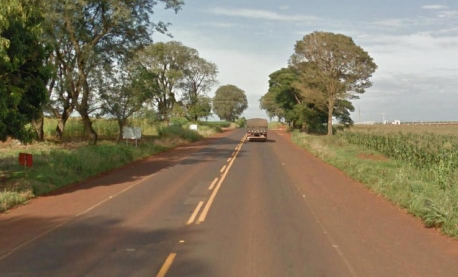 Rodovia PR-323, no trecho que será atendido com obras de duplicação.