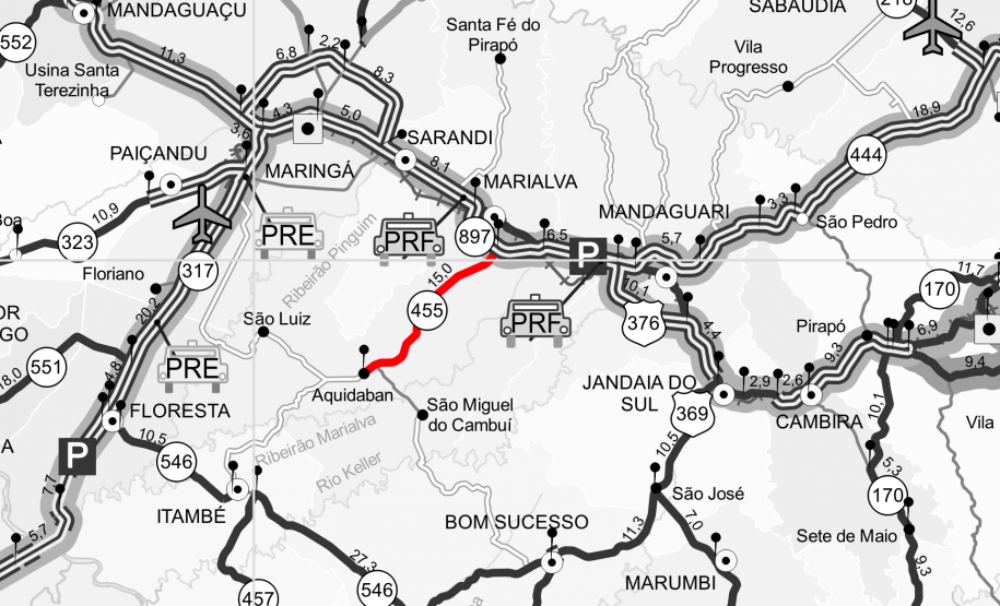 Ligação entre Marialva e o distrito de Aquidaban recebe melhorias