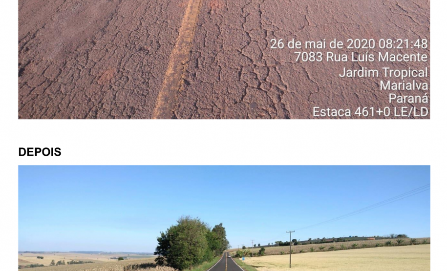 Ligação entre Marialva e o distrito de Aquidaban recebe melhorias