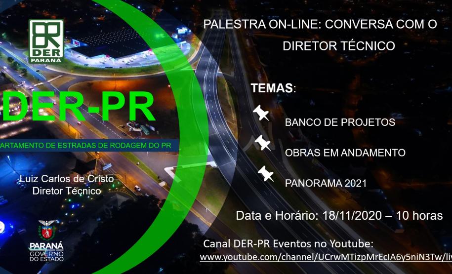 Live com Diretor Técnico vai tratar de projetos e obras