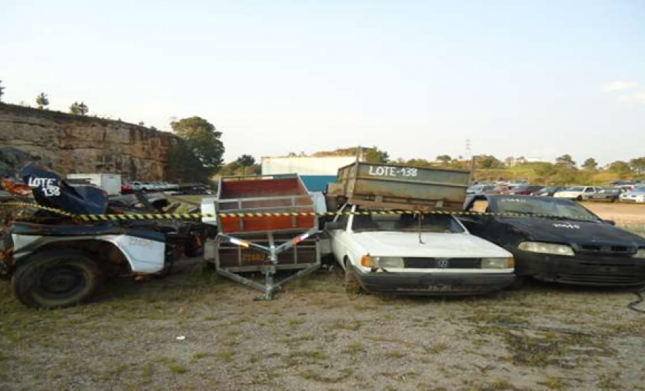 Lotes de sucata disponíveis para leilão