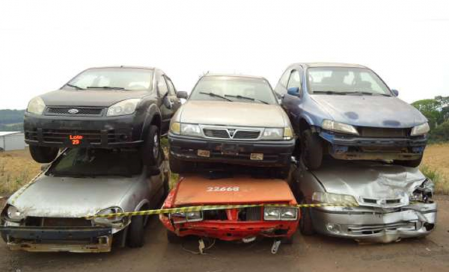 Lotes de sucata disponíveis para leilão