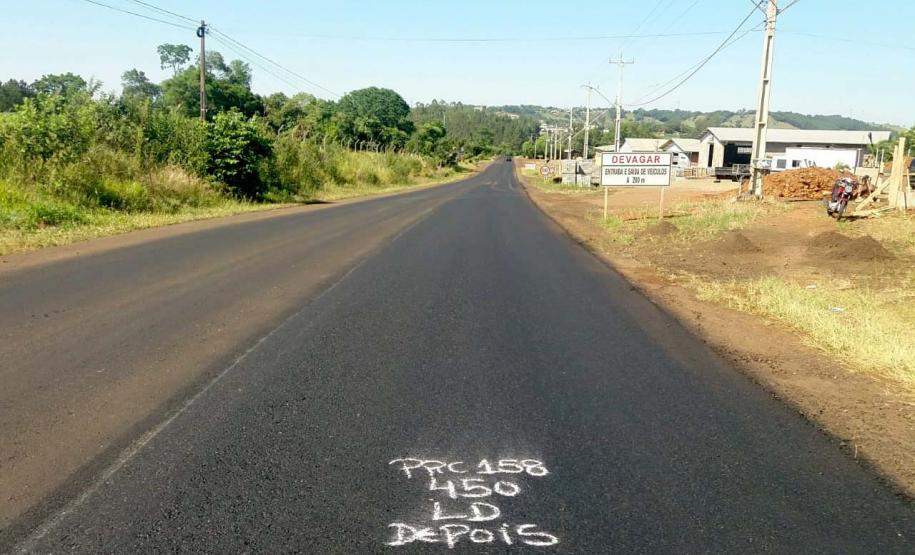Serviços do lote 18 do programa Conservação de Pavimentos (COP) do DER/PR na PRC-158