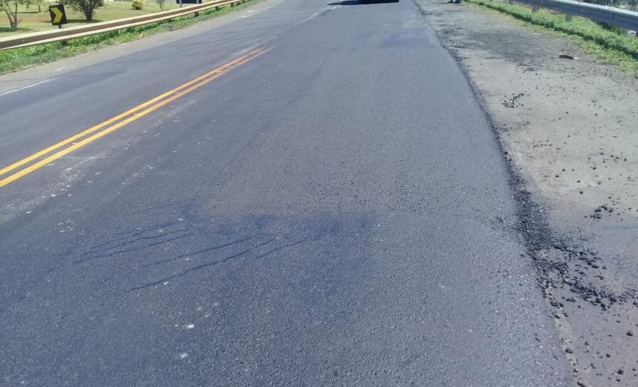 Rodovia PR-092, logo após receber serviços de conservação