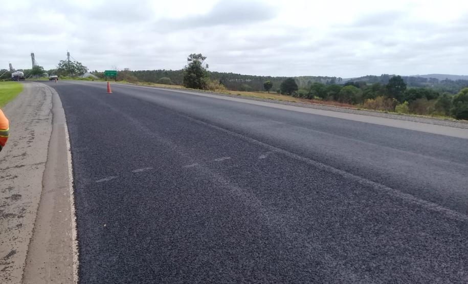 Rodovia PR-092, logo após receber serviços de conservação