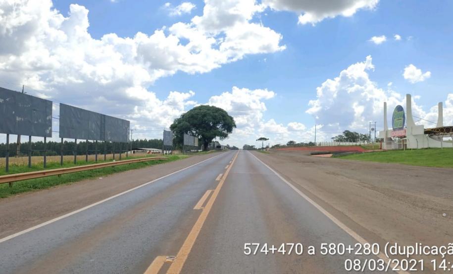 Trecho da Rodovia BR-277 que receberá as obras