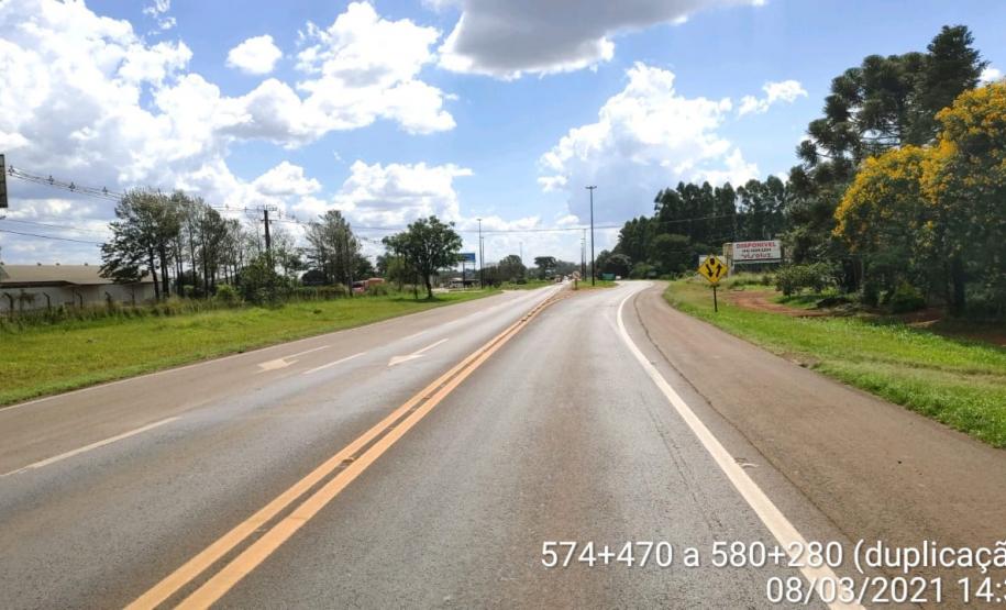 Trecho da Rodovia BR-277 que receberá as obras