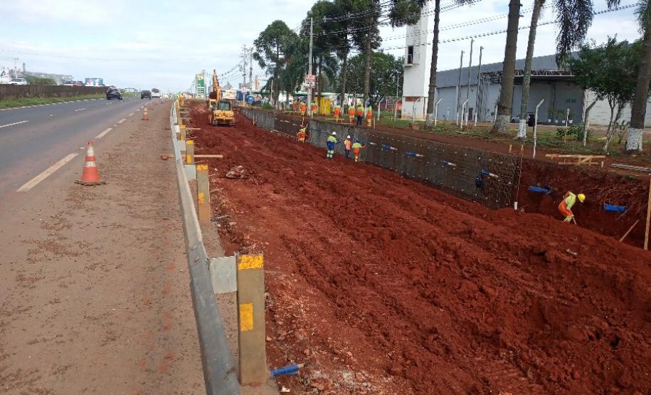 Viaduto no acesso ao Contorno Leste de Ponta Grossa