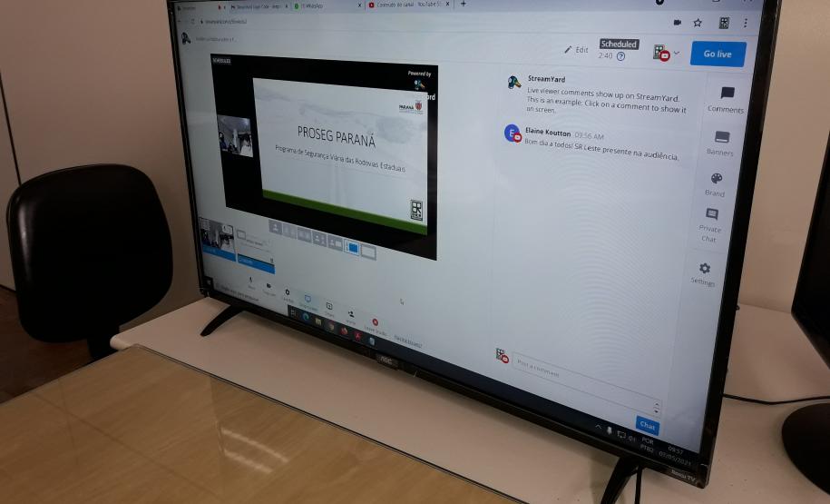 Audiência pública online do PROSEG PARANÁ