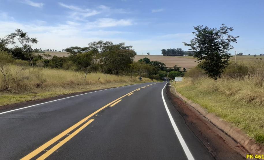 Rodovia PR-461, após serviços de conservação