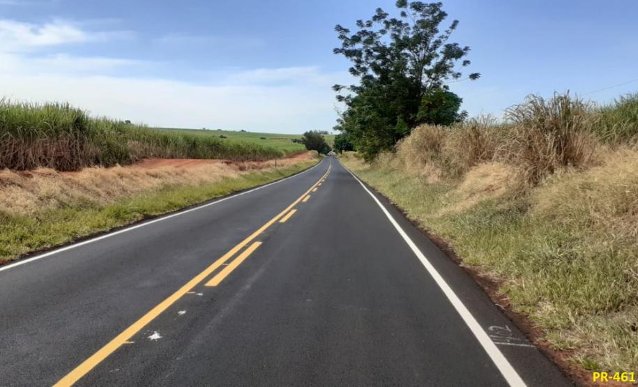 Rodovia PR-461, após serviços de conservação