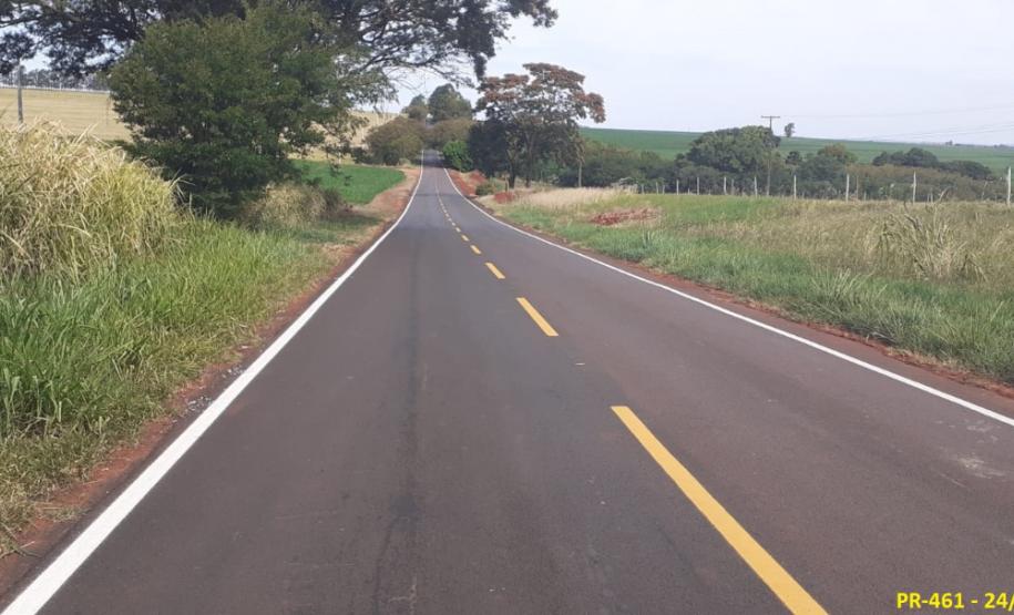 Rodovia PR-461, após serviços de conservação