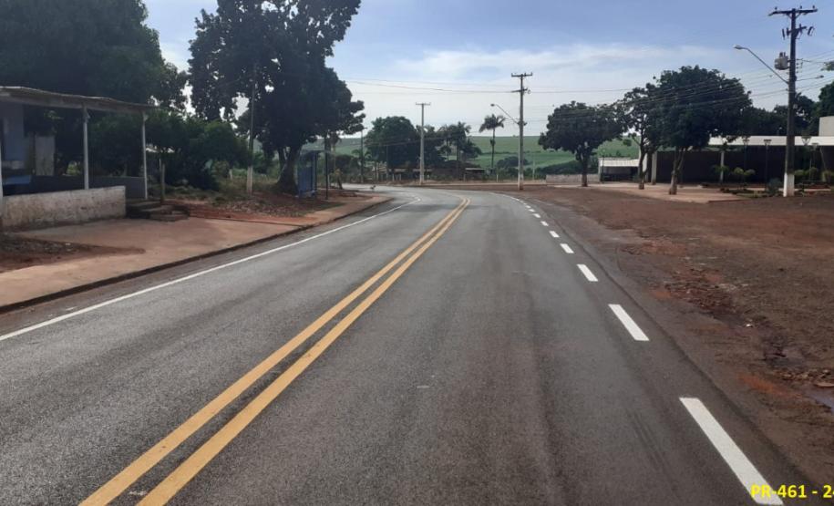 Rodovia PR-461, após serviços de conservação