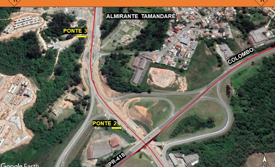 Mapa dos locais que receberão as vigas