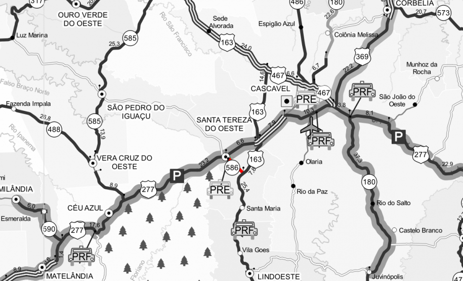 PR-586, após serviços de conservação