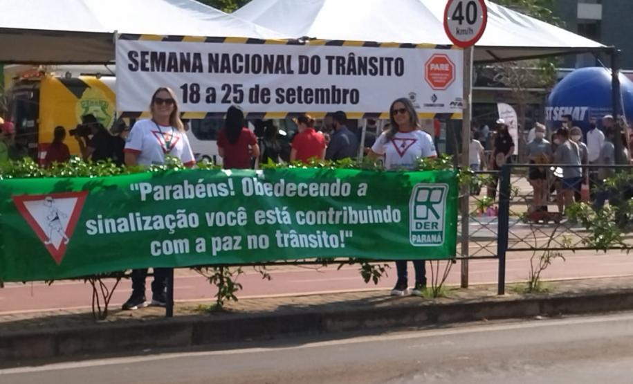 Atividade de conscientização no trânsito