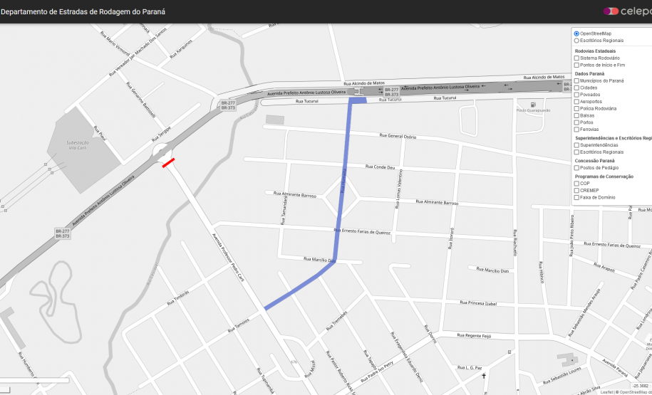 Sugestão de desvio para usuários da Av. Pedro Carli