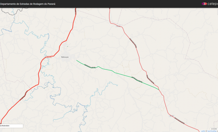 Mapa do trecho do projeto