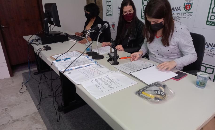 Sessão de abertura de envelopes do lote 02 da PR-463