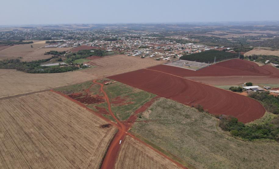 Foto aérea do contorno