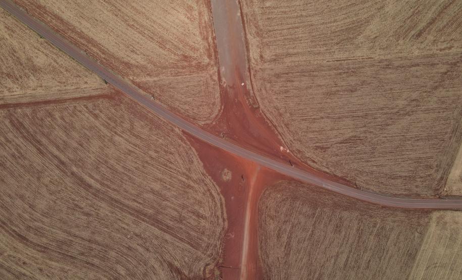 Foto aérea do contorno