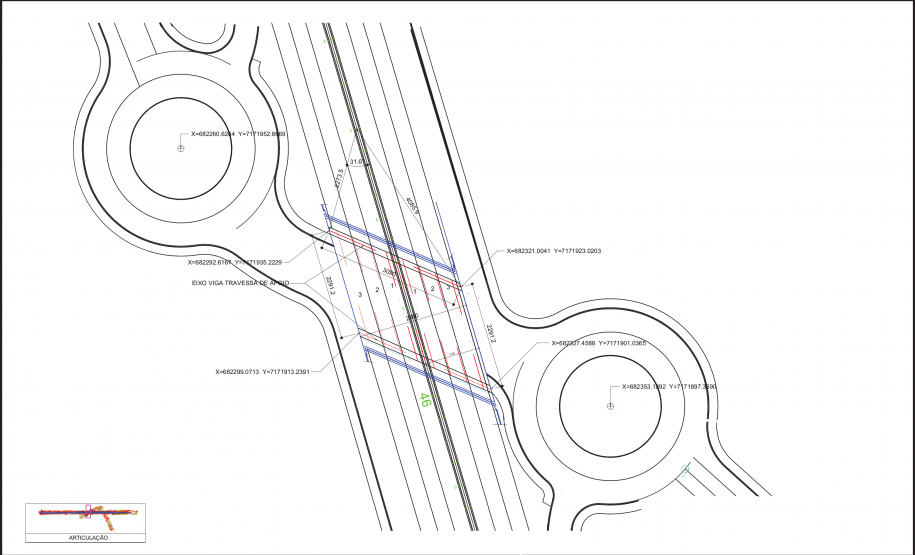 Imagem do projeto do viaduto