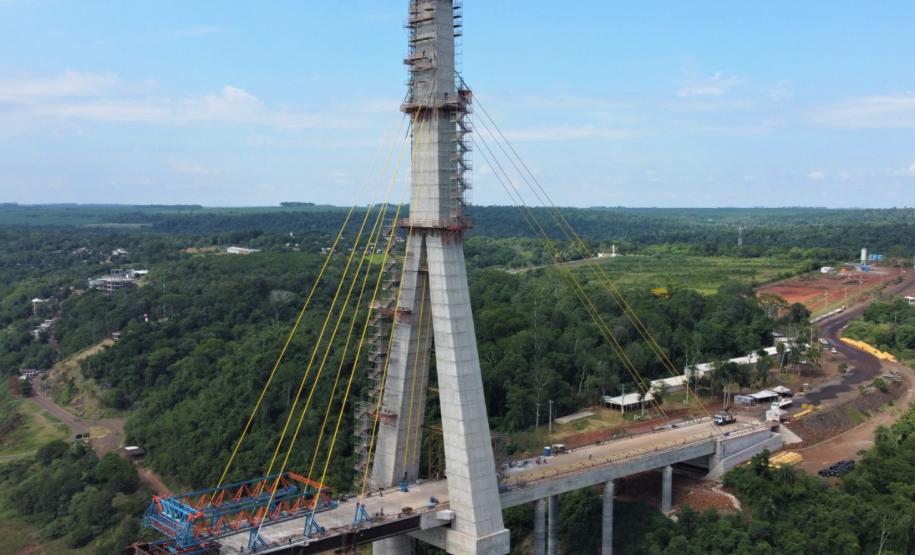 Obras da ponte da integração brasil paraguai