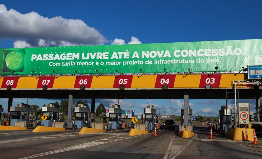 Praça de pedágio desativada