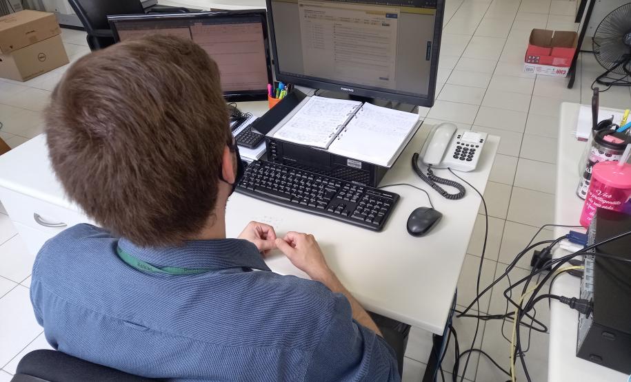 Pregoeiro em atividade