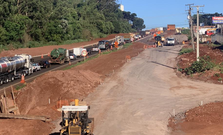 Execução de alças no viaduto Olindo Periolo