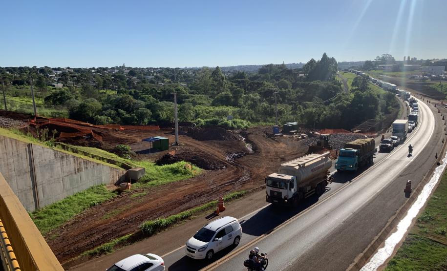 Execução de alças no viaduto Olindo Periolo