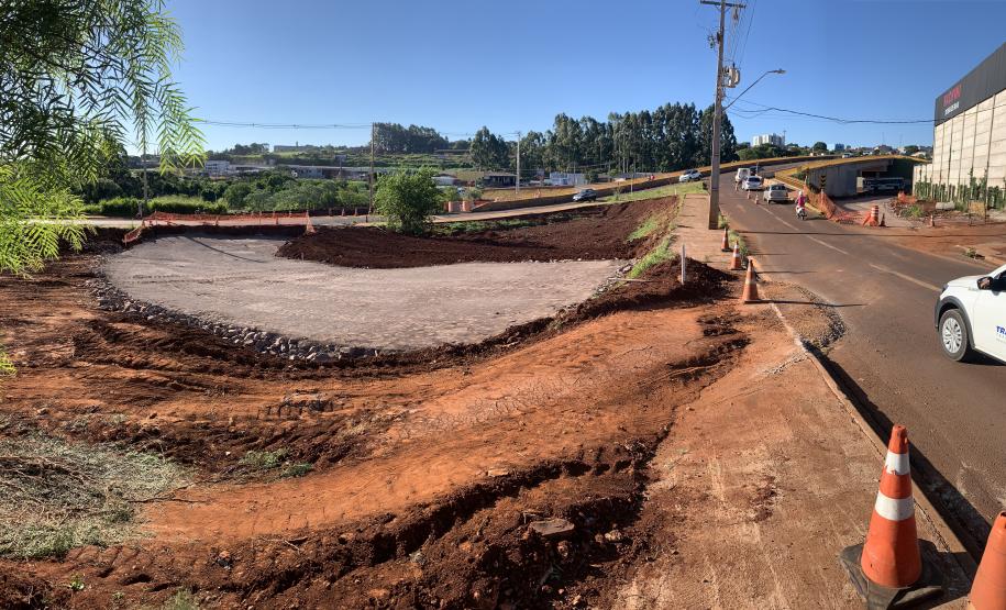 Execução de alças no viaduto Olindo Periolo