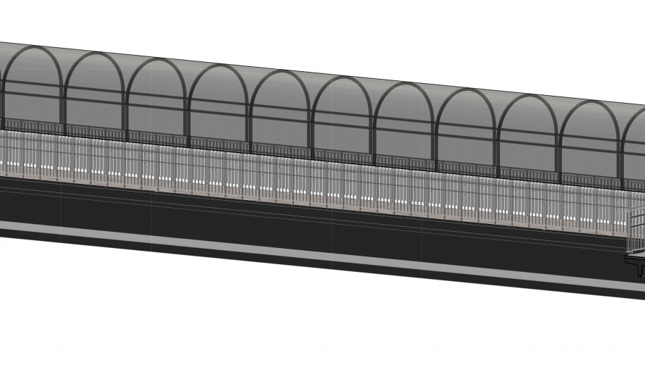 Maquete eletrônica da passarela