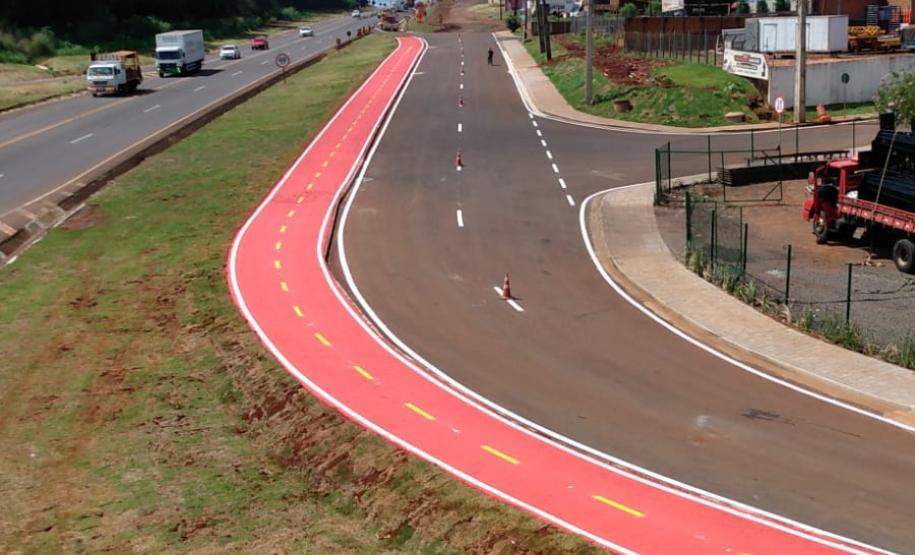 Alças do viaduto Olindo Periolo em Cascavel