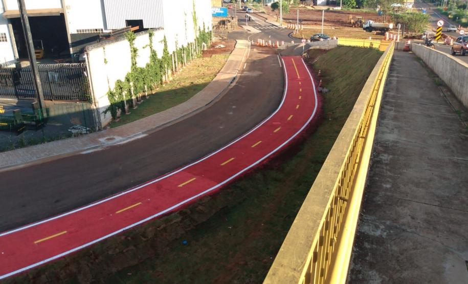 Alças do viaduto Olindo Periolo em Cascavel