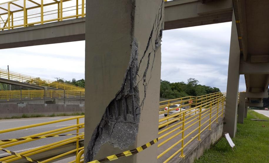 Passarela interditada