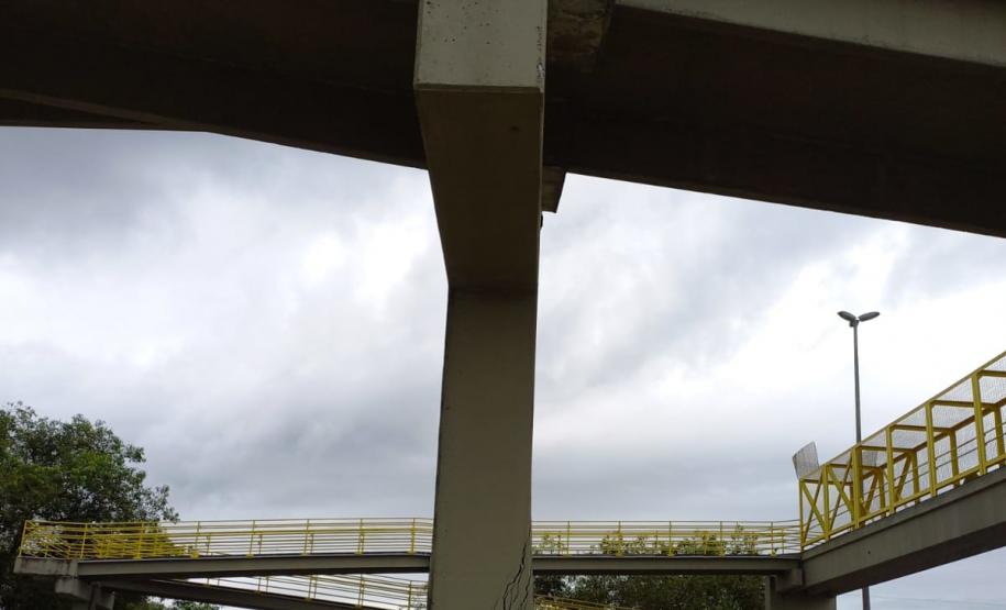 Passarela interditada