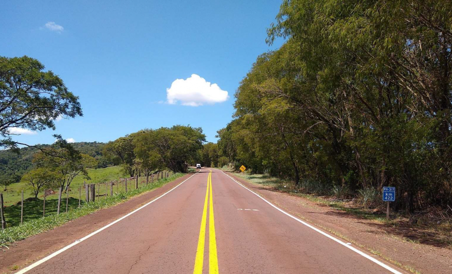 Serviços do PROSEG PARANÁ na PR-317, no território de São Pedro do Iguaçu