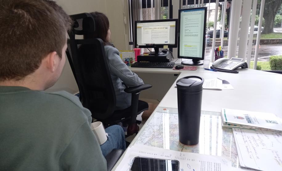 Sessão de lances online da licitação