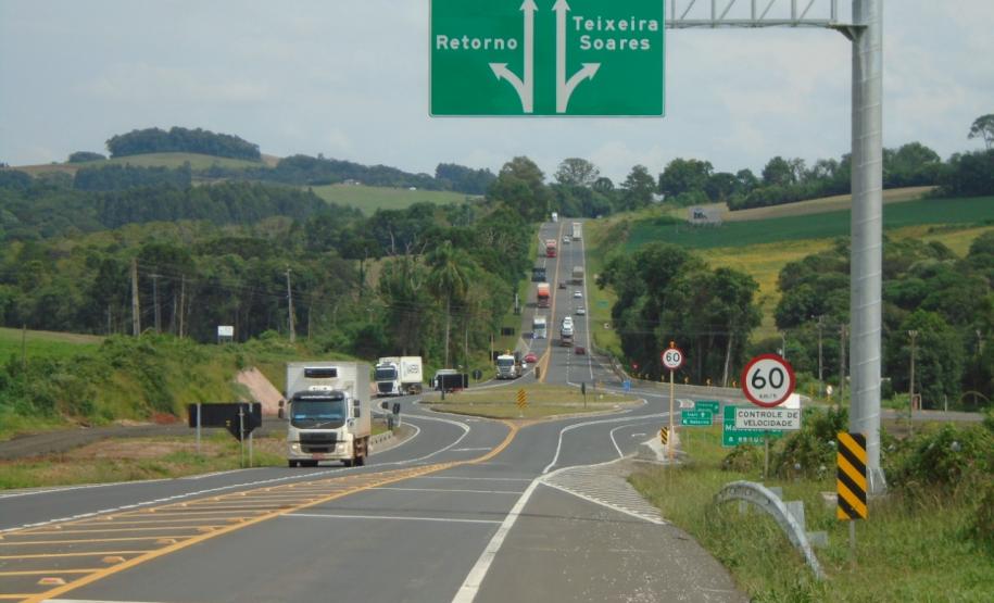 Trevo na BR-277 com a PR-438