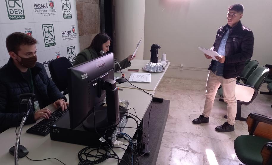 Sessão de abertura de propostas de preços