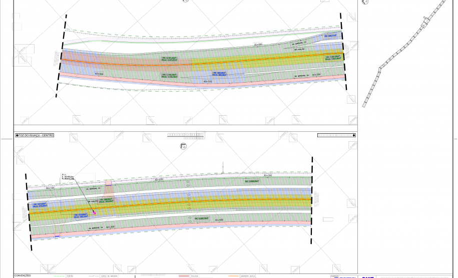 Trecho do projeto executivo de pavimentação