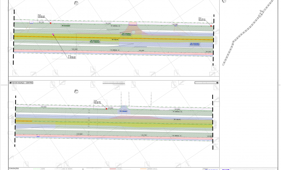Trecho do projeto executivo de pavimentação