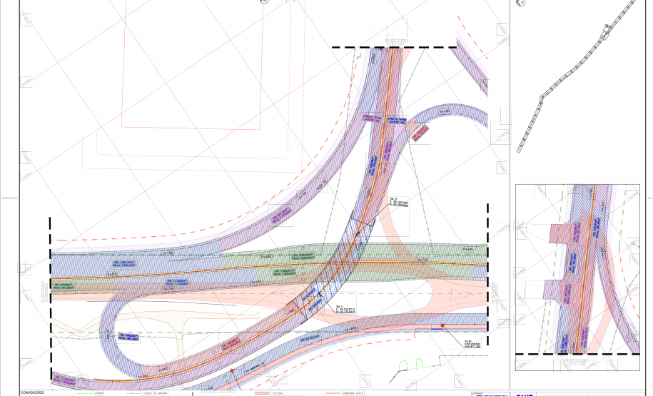 Trecho do projeto executivo de pavimentação