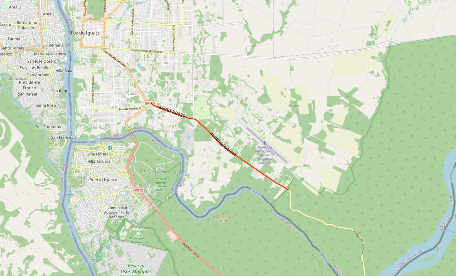 Mapa do trecho que receberá obras
