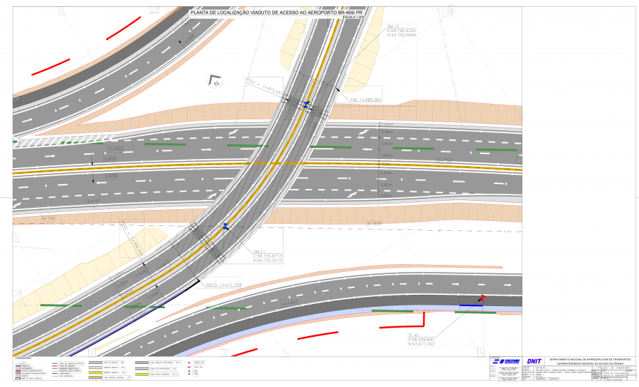 Projeto executivo do viaduto do Aeroporto